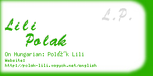 lili polak business card